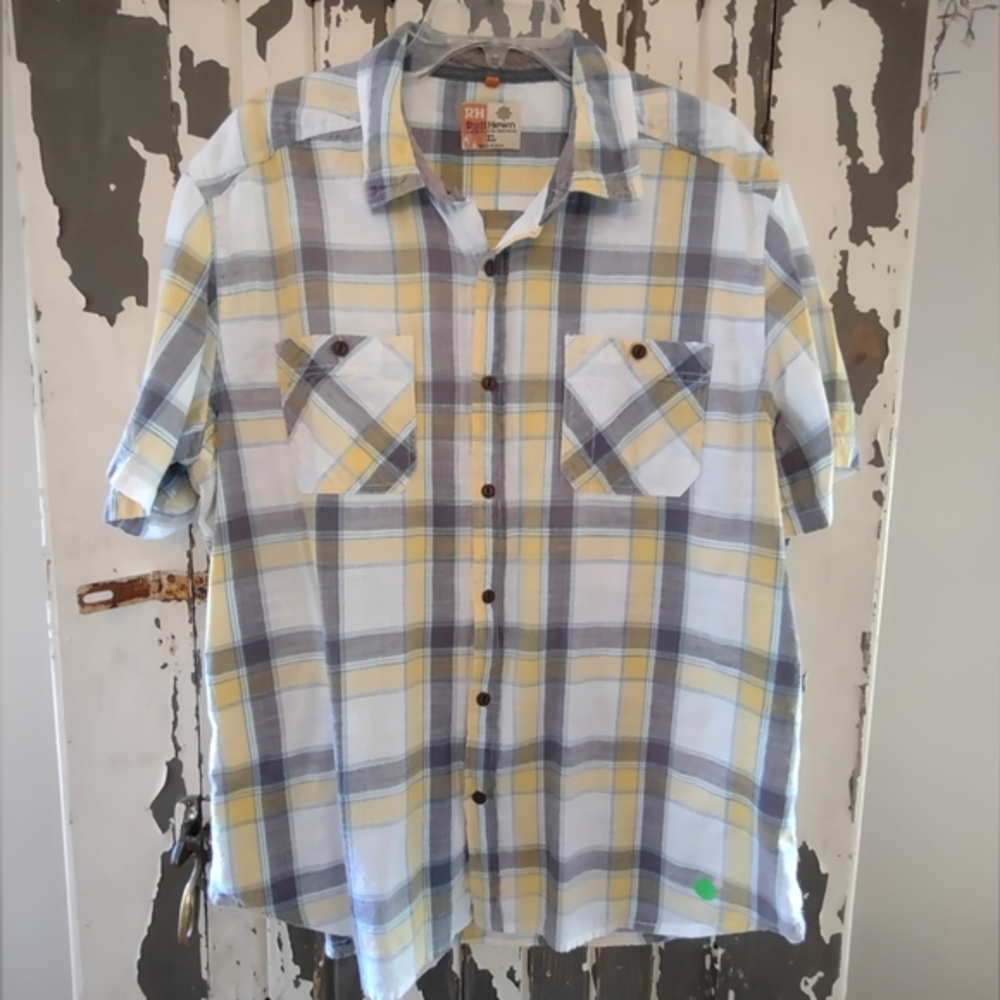 RUFF HEWN, XL, BUTTON UP, COTTON